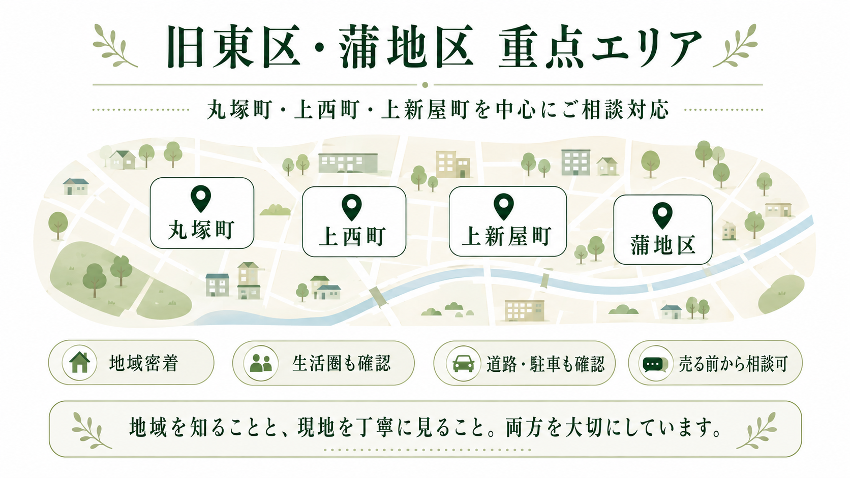 行政区名が変わっても、道路の使われ方、学校や買い物の生活圏、住宅地ごとの特徴は続いています。